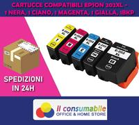 KIT DA 7 INK JET 202XL BK C M Y PK ADATTO A EPSON Expression Premium XP-6100