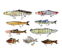 Kit da 9 esche rigide con design a sezioni multiple per un nuoto realistico in acqua salata e acqua dolce (ColorA)