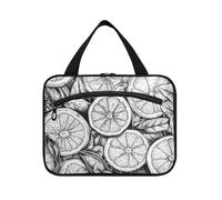 Kit da appendere al limone bianco e nero per gli uomini con gancio, accessori di design Borsa per la cura della pelle per viaggio Essentials Trip estuche de maquillaje para Mujer L