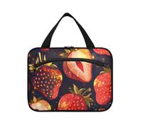 Kit da appendere alla fragola rossa cosmica per uomo con gancio, custodia pieghevole di design per articoli da toeletta per articoli da toeletta essenziali da viaggio per donne bolso de para Mujer L