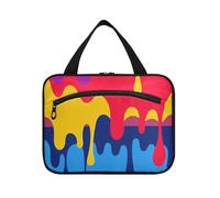 Kit da appendere con pigmento fluente multicolore per uomo da viaggio con gancio, borsa per il trucco trapuntata unisex di design per il trucco da viaggio estuche para brochas maquillaje L