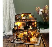 Kit da assemblare per casa delle bambole in legno Opere d'arte fatte a mano