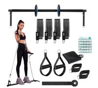 Kit da bar per pilates portatile, kit da bar per pilates - Kit di pilates per l'allenamento a casa con fasce di resistenza | Kit da bar per pilates da palestra portatile Attrezzature per esercizi