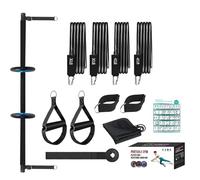 Kit da bar Pilates per donne, kit da bar per pilates portatile, kit di pilates per l'allenamento a casa con fasce di resistenza, kit da bar per pilates per palestra a casa portatile