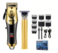 Kit Da Barbiere Professionale Da Uomo Senza Fili, Tagliacapelli E Tagliacapelli
