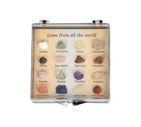 Kit da collezione di rocce - Set di rocce e minerali naturali, pietre preziose grezze assortite | Kit di emozioni da collezione Rock Educativo, Kit di apprendimento per le en