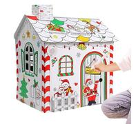 Kit Da Colorare Per Case Di Natale - Decorazione Artigianale Dipinta A Mano, Casa Di Cartone Da Colorare Natale | Le Tue Case Di Cartone Per La Casa E L'Asilo Nursery