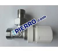 KIT DA COMPORRE di testa termostatica - valvola - ogiva - detentore (Valvola squadra 3/8 multistrato rame pex)