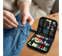 Kit da cucito da 86 pezzi, per adulti e principianti, custodia da viaggio portatile con bobine di filo di 18 colori e aghi in acciaio, strumenti essenziali di riparazione per casa, dormitorio e