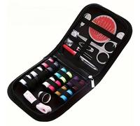Kit da cucito, mini kit da cucito portatile con cerniera, per adulti, viaggiatori, principianti, emergenze, forniture da cucito con filo di 14 colori, forbici, aghi, metro a nastro e altri accessori