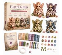 Kit Da Cucito Patchwork Fata Dei Fiori Da 4 Pezzi, Kit Da Cucito Patchwork Divertente Fata Dei Fiori, Per Adulti E Principianti, Regalo Creativo Fai Da Te(A)