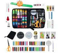 Kit da cucito per adulti, kit di filo per cucire, accessori per cucire con forbici da sarto, bobine di filo, cuscinetti per spilli per bracciali, ditale, 30 aghi, kit di riparazione di emergenza fai