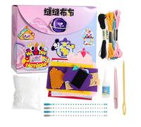 Kit da cucito per bambini - Giocattolo educativo divertente con animali | Kit da ricamo per principianti, per hobby arte sviluppo delle abilità attività domestiche Navi