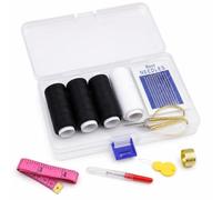 Kit da Cucito Portatile in Plastica, 2 bianchi e 3 | Contenitore compatto, Scatola cucito portatile, Manutenzione tessuti, Per persone pratiche