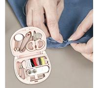 Kit da cucito portatile rosa mini, perfetto per riparazioni di abbigliamento in viaggio e in emergenza, essenziale per l'esterno, scatola degli attrezzi indispensabile per i viaggi rosa,blu,Posizionat