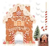 Kit Da Golf A Forma Di Casa Di Pan Di Zenzero, Minigolf Con Bastoncino Di Zucchero E Palline, Bomboniere For Feste Di Natale In Famiglia, Divertenti Giochi Di Natale For Bambini E Adulti