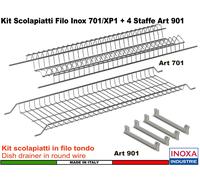 Kit da incasso Mobile Pensile cm. 60 Scolapiatti Acciaio Interno 55,6 + 4 Staffe