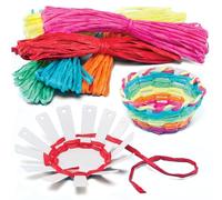 Kit da Intreccio Cestini per Bambini da Creare Personalizzare ed Esporre come Idea Creativa (confezione da 4)