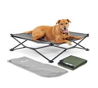 Kit da letto per cani elevato di Coolaroo On-the-Go-Cotto da viaggio portatile e di raffreddamento con tessuto a scudo di calore per cani di grandi d