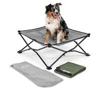 Kit da letto per cani elevato di Coolaroo On-the-Go-lettino da viaggio portatile e di raffreddamento con tessuto a scudo di calore per cani mediumi l