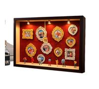 Kit da museo in miniatura con figure - Scatole per ombra minimale, kit artigianale illuminato da collezione, scatola di esposizione a LED fai da te | Kit diorama in miniatura per mensole da parete