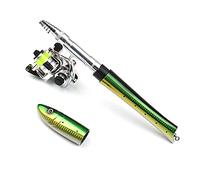 Kit da pesca portatile a penna con mosca tasca per viaggi in acqua salata e dolce reel linea attrezzi combo