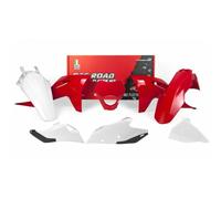 Kit Da Plastica RACETECH (6 Pezzi) -rosso/Bianco per Moto Ricambi Accessori