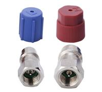 Kit da R12 a R134A - Set di adattatori di conversione CA, valvola di accoppiamento rapido | porta alta 90 gradi, aggiornamento della linea del refrigerante automobilistico con coppia