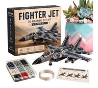Kit da ricamo con perline 3D mini artigianato divertente barca ed | Aereo da combattimento e carri armati Ricamo Perle Kit per Compleanno Hobby Attività Casa Festa al coperto Vacanze