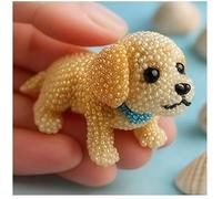 Kit da ricamo con perline 3D per cani, adatto ai principianti, kit da ricamo con perline per cani, decorazione unica fai da te con animali, perline uniche per uomini, donne, amanti dei cani (C)