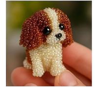 Kit da ricamo con perline 3D per cani, adatto ai principianti, kit da ricamo per cani con perline fatte a mano, decorazione unica fai da te con animali con perline, perline uniche per uomini, donne