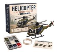 Kit da ricamo con perline, mini kit 3D fatto a mano con elicotteri a forma di barca, kit da ricamo con perline da combattimento, per compleanni, feste, casa, bagno, hobby, creazione di gioielli