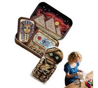 Kit da ricamo, kit da ricamo con scatola di latta, accessori completi con guida per appassionati di cucito, adolescenti, donne, studio domestico