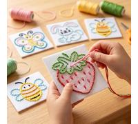 Kit da ricamo per ricamo a punto croce, per principianti, leggero, mini kit per la decorazione della casa, artigianato fai da te, tempo libero quotidiano e pratica hobby, A