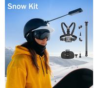 Kit da sci per Insta360 x5 x4 x3 Insta360 Ace Pro 2 Asta di prolunga per casco Base adesiva flessibile Fascia toracica per Insta 360