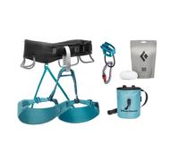 Kit da scogliera da donna Black Diamond Momentum Harness (Aqua Verde) XS
