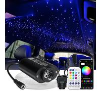Kit da soffitto a forma di stella in fibra ottica RGBW da 6 W, 600 pezzi x 0,75 mm x 3 m, con sincronizzazione musicale, app e telecomando, kit per headliner Starlight per auto e decorazione domestica
