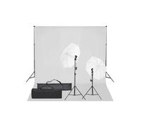 Kit da studio fotografico - HELLOSHOP26 - 02_0042405 - Illuminazione LED 5500K - Sfondo nero - Facile da trasportare