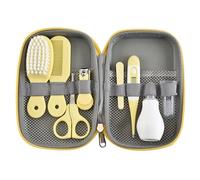 Kit da toelettatura per bambini, set di cure di sicurezza per neonati con un chiodo a pennello per capelli Cucione del naso per le dita spazzere (Giallo)