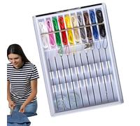 Kit da viaggio - 10 colori a fili pronti per l'uso, pratica scatola di riparazione | organizer per cucire in miniatura, set di aghi portatili per vestiti, viaggi in famiglia, camera d'albergo, guasti
