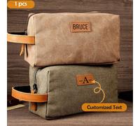 Kit da viaggio in pelle con incisione laser - Borsa da toilette personalizzata per anniversari, testimoni di nozze o lui, regali di matrimonio, regalo per il testimone d'onore Tagli UnicaTessuto