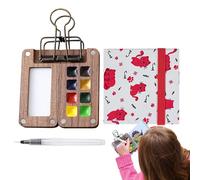 Kit da viaggio per acquerelli, set da viaggio, forniture per acquerelli leggeri Kit pittura ad , kit da viaggio minuscolo, set tascabile per la scuola a