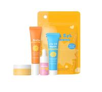 Kit da viaggio per la cura della pelle, mini kit per la cura della pelle, per adolescenti, ragazze, donne, olio di avocado, per idratazione quotidiana con detergente delicato per il viso, siero, crema