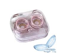 Kit da viaggio per lenti a contatto, mini kit portatile per lenti a contatto, organizer trasparente per casa, dormitorio, viaggi, viaggi di lavoro, rosa, riferimento alla descrizione, Unisex