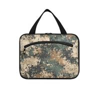 Kit da viaggio verde mimetico da appendere con gancio, designer Necessities Hanging Toiletry Bags per donne WC bolsos para Hombre, Verde mimetico., M, casual