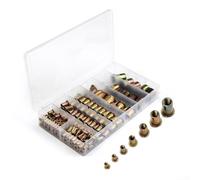 Kit Dadi Ciechi M3-M12, 165pz per acciaio Zincato Kit Dadi Ciechi | Per Assemblaggio Auto, Dadi Robusti e Zincati, per ideale per Meccanici, per acciaio al Carbonio, Misure per m3-M12