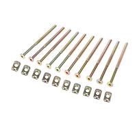 Kit dadi da 10 pezzi M6, bulloni per mobili da 120 mm con dadi a cilindro da 6 mm, kit di fissaggio hardware di fissaggio, per unire legno, tavole, piani di lavoro della cucina