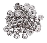 Kit Dadi, Dado Flangiato Seghettato in Acciaio Inossidabile 304, Kit di Accessori di Fissaggio Dadi di Bloccaggio Esagonali Flangiati M3 M4 M5 M6 M8 M10 M12, Dadi Esagonali (M12)