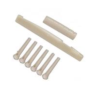 Kit dadi e perni for sella for ponte for chitarra da 8 pezzi a 6 corde, plastica ABS for accessori di sostituzione acustica(Lvory)