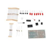 Kit dadi elettronici per assemblaggio fai-da-te con 7 LED rossi da 5 mm, circuito oscillatore NE555 e kit espositore da banco CD4017, supporta il funzionamento da 4,5 a 5 V per la